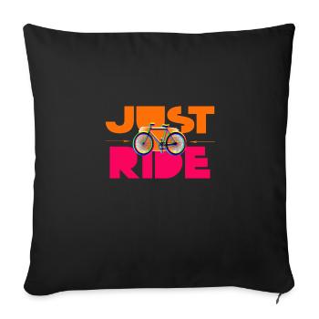 Just RIDE - Sofakissenbezug 45 x 45 cm - Schwarz - Vorne