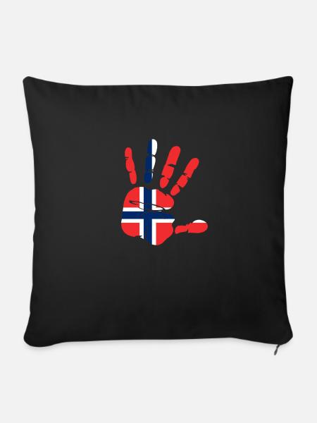 Norwegen - Sofakissenbezug 45 x 45 cm - Schwarz