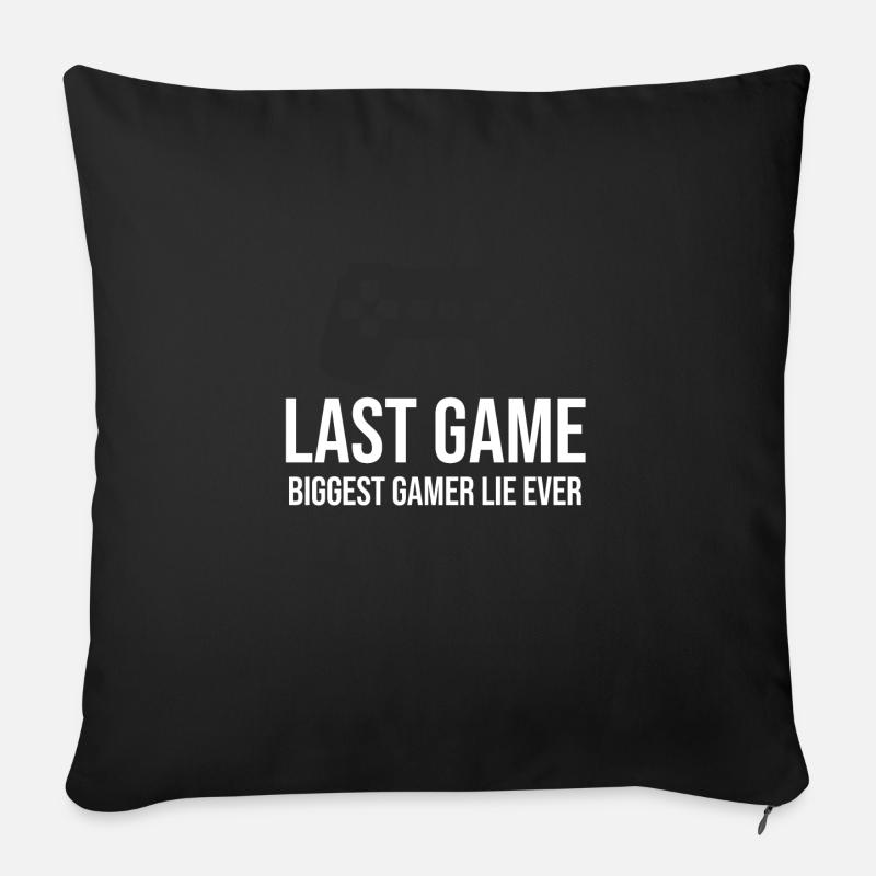 Gaming Gaming Gaming Gaming - Housse de coussin décorative 45 x 45 cm - noir
