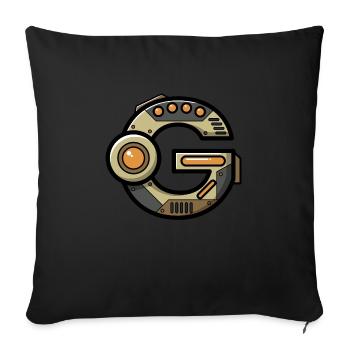 Buchstabe G Geschenk Vorname Name Geburtstag idee - Sofakissenbezug 45 x 45 cm - Schwarz - Vorne
