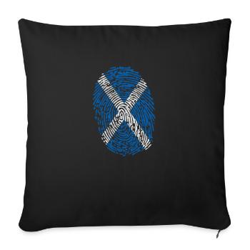 Scotland Whiskey Haggis Glasgow gift - Sofa pillowcase 17,3'' x 17,3'' (45 x 45 cm) - black - Front