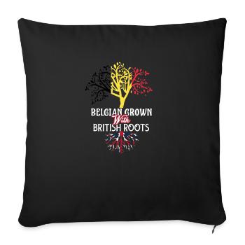 Belgium Belgian England Briton British ancestors - Sofa pillowcase 17,3'' x 17,3'' (45 x 45 cm) - black - Front