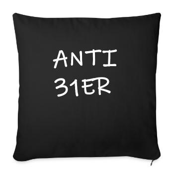 31 31 traître anti31er - Housse de coussin décorative 45 x 45 cm - noir - Devant