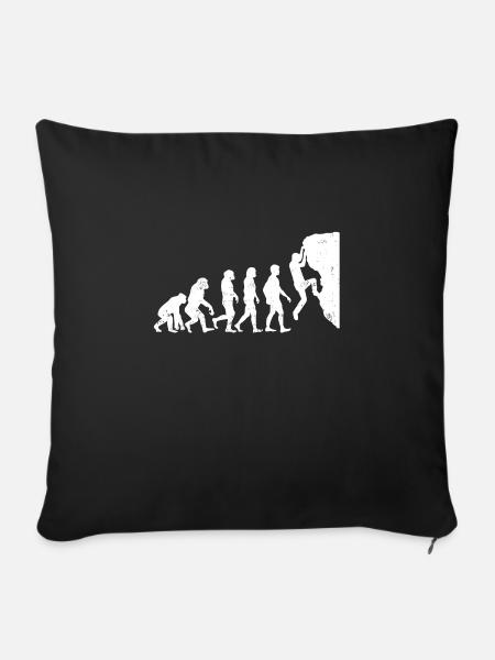 Evolution Rock Climber - Sofakissenbezug 45 x 45 cm - Schwarz