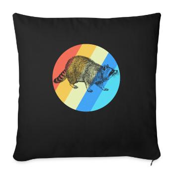 Raccoon Gift Racoon Little Bear Forest Cute - Sofa pillowcase 17,3'' x 17,3'' (45 x 45 cm) - black - Front