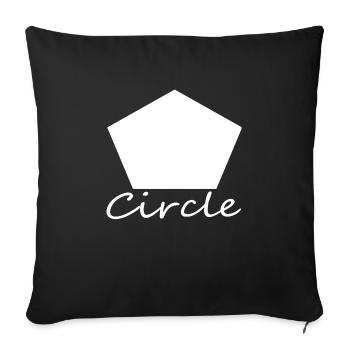 Mauvaise forme de cercle - Housse de coussin décorative 45 x 45 cm - noir - Devant