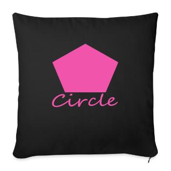 Mauvaise forme de cercle - Housse de coussin décorative 45 x 45 cm - noir - Devant