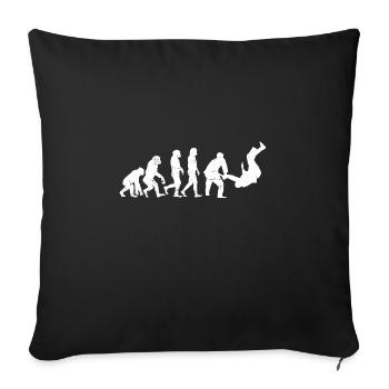 Evolution Judo - Housse de coussin décorative 45 x 45 cm - noir - Devant