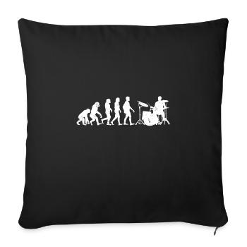 Evolution drummer - Sofa pillowcase 17,3'' x 17,3'' (45 x 45 cm) - black - Front