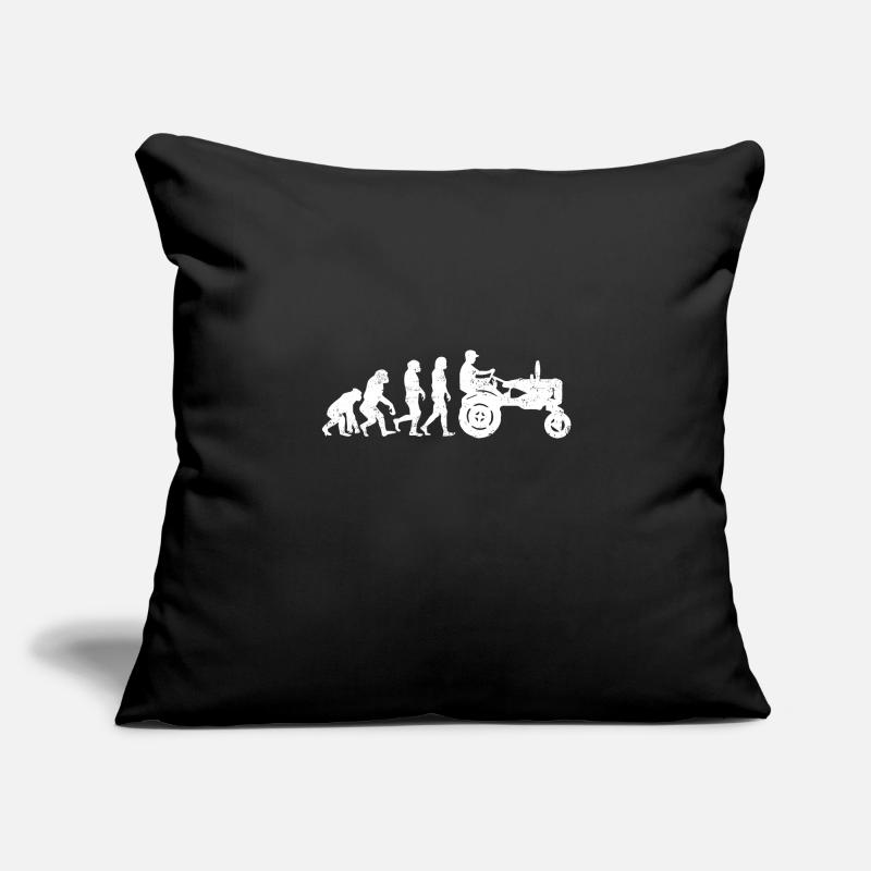 Evolution de l'évolution du tracteur Housse de coussin décorative 45 x 45 cm