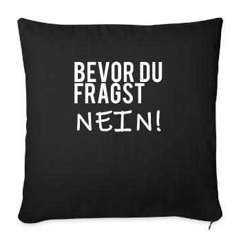 Nein - Sofakissenbezug 45 x 45 cm - Schwarz - Vorne
