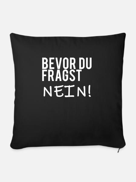 Nein - Sofakissenbezug 45 x 45 cm - Schwarz