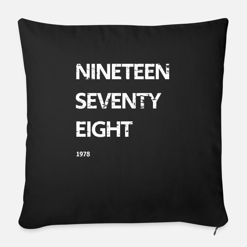 Nineteen Seventy Eight - Sofakissenbezug 45 x 45 cm - Schwarz
