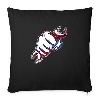 Outil clé artisan - Housse de coussin décorative 45 x 45 cm - noir - Devant