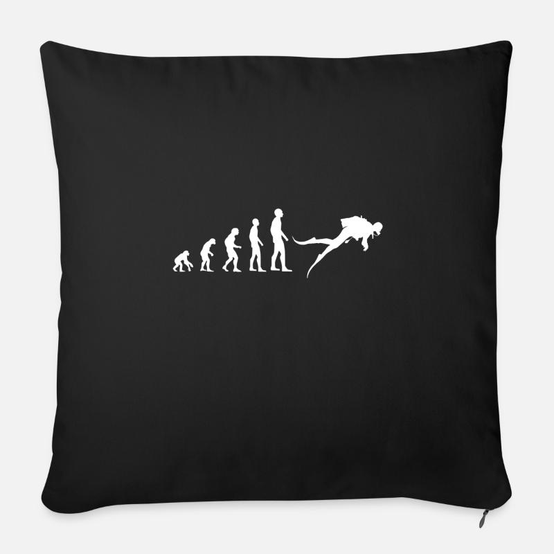 Evolution Plongée - Housse de coussin décorative 45 x 45 cm - noir