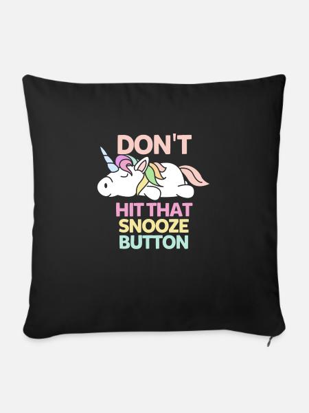 Don`t hit that snooze - Sofakissenbezug 45 x 45 cm - Schwarz