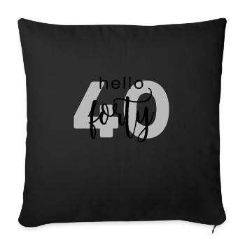 40ème anniversaire - Housse de coussin décorative 45 x 45 cm - noir - Devant