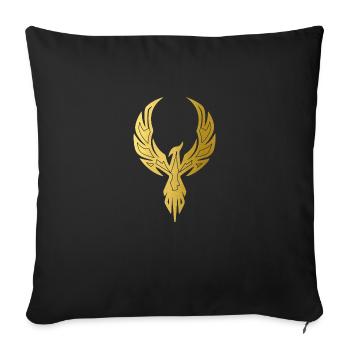 Phoenix doré - Housse de coussin décorative 45 x 45 cm - noir - Devant