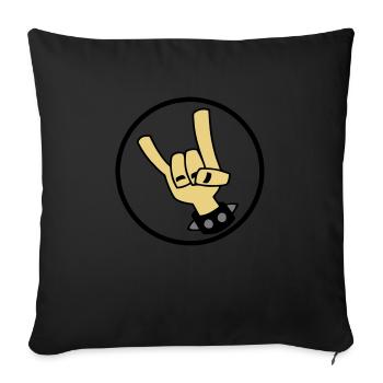 Devil Rock Hand 01 - Housse de coussin décorative 45 x 45 cm - noir - Devant