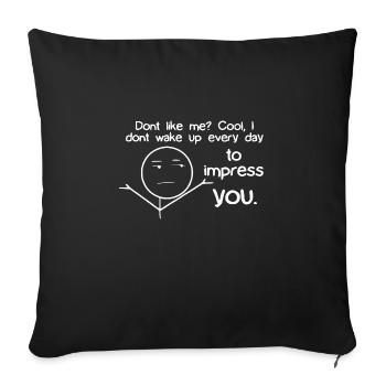 énonciations drôles drôle drôle drôle humour - Housse de coussin décorative 45 x 45 cm - noir - Devant