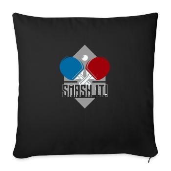 Table tennis table tennis is life - Sofa pillowcase 17,3'' x 17,3'' (45 x 45 cm) - black - Front