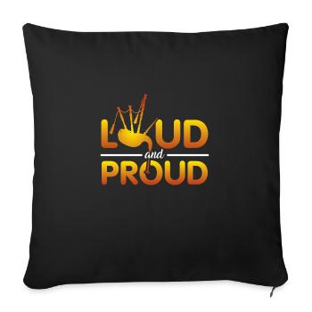 Scots, Scotland, Scottish - Sofa pillowcase 17,3'' x 17,3'' (45 x 45 cm) - black - Front