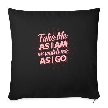 Take me - Sofa pillowcase 17,3'' x 17,3'' (45 x 45 cm) - black - Front