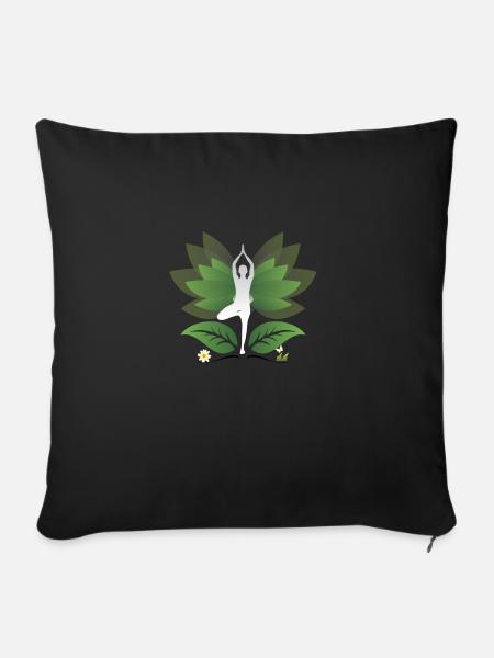 Yoga Yoga Yoga - Sofakissenbezug 45 x 45 cm - Schwarz