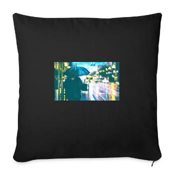ville - Housse de coussin décorative 45 x 45 cm - noir - Devant
