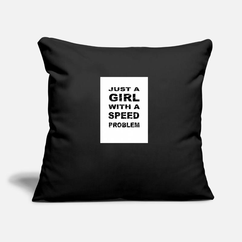 Frau Speed Problem Auto Rennen Geschwindigkeit Sofakissenbezug 45 x 45 cm