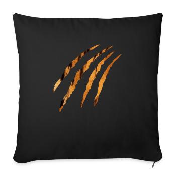 Tiger claw - Sofa pillowcase 17,3'' x 17,3'' (45 x 45 cm) - black - Front