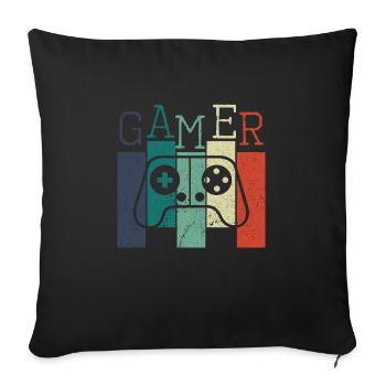 Gamer - Sofakissenbezug 45 x 45 cm - Schwarz - Vorne