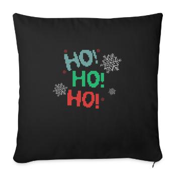 Ho, Ho, Ho! - Sofa pillowcase 17,3'' x 17,3'' (45 x 45 cm) - black - Front
