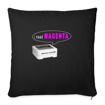 Printer Magenta Meme - Sofakissenbezug 45 x 45 cm - Schwarz - Vorne