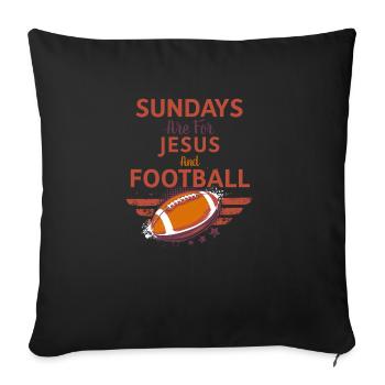 Maillot de sport • Football Sunday • Cadeau - Housse de coussin décorative 45 x 45 cm - noir - Devant