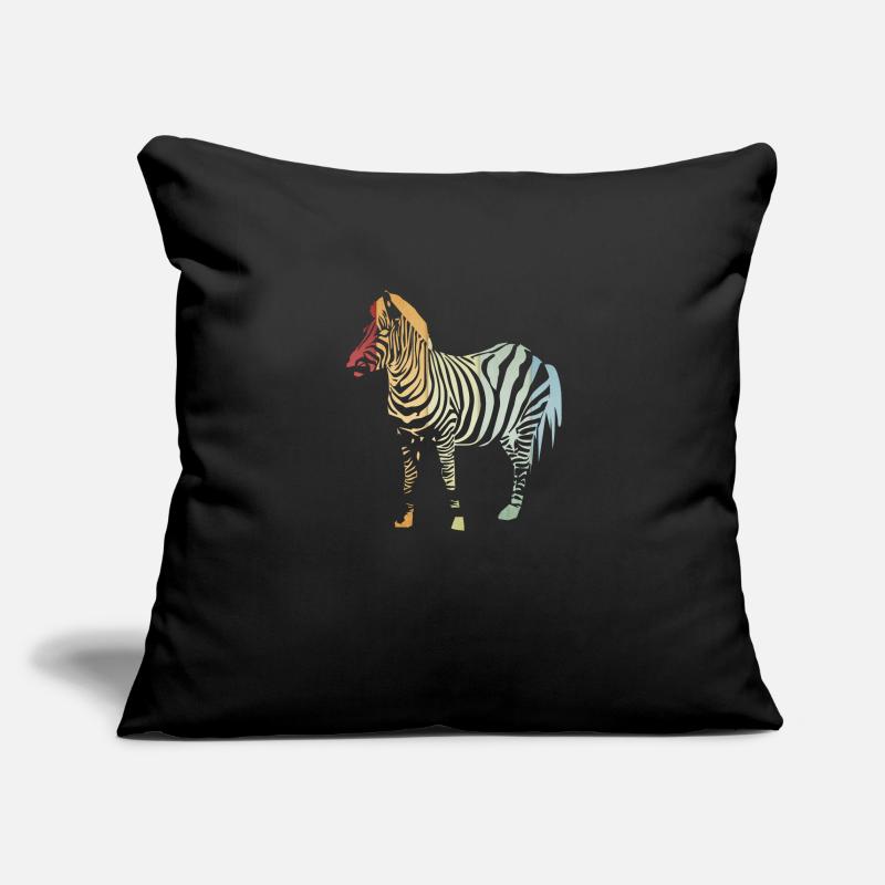 Rayures colorées Zebra Housse de coussin décorative 45 x 45 cm