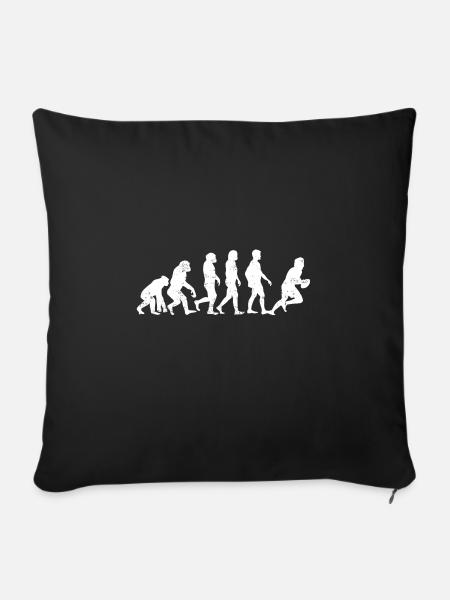 Evolution Rugby Football - Sofakissenbezug 45 x 45 cm - Schwarz