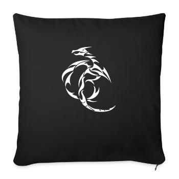 Tattoo Tribal Dragon Drachen Shirt - Sofakissenbezug 45 x 45 cm - Schwarz - Vorne