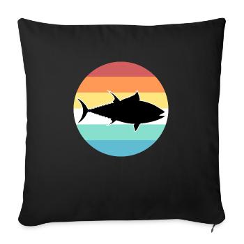 Thunfisch - Sofakissenbezug 45 x 45 cm - Schwarz - Vorne
