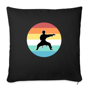 karate - Sofa pillowcase 17,3'' x 17,3'' (45 x 45 cm) - black - Front