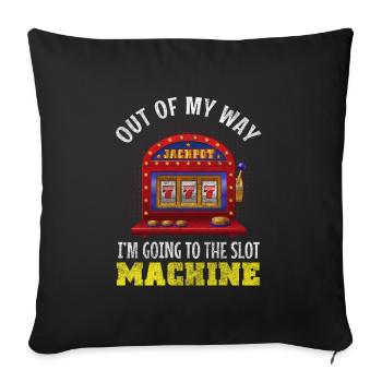 Slot Machine Money Lucky Rail Gambling Addiction - Housse de coussin décorative 45 x 45 cm - noir - Devant
