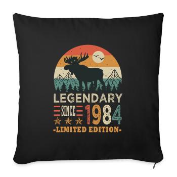1984 legendary anniversaire Né en 1984 - Housse de coussin décorative 45 x 45 cm - noir - Devant
