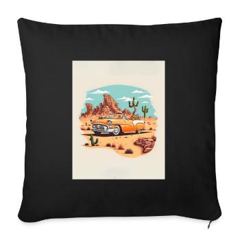 VOITURE VINTAGE - Housse de coussin décorative 45 x 45 cm - noir - Devant