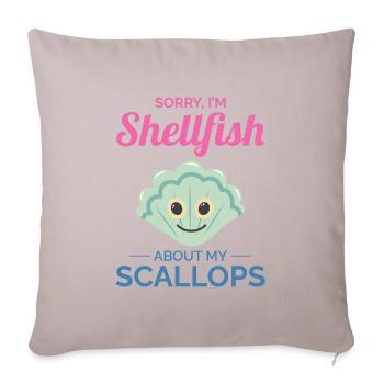 Scallop Seashells Collector Beachcomber Shellfish - Sofa pillowcase 17,3'' x 17,3'' (45 x 45 cm) - light taupe - Front