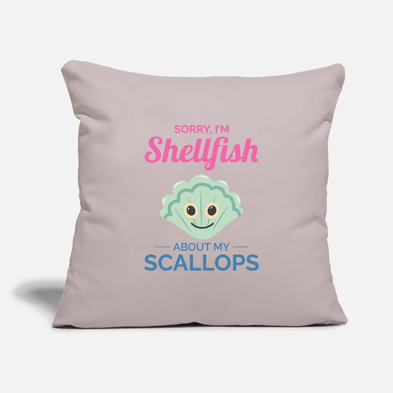 Scallop Seashells Collector Beachcomber Shellfish Sofa pillowcase 17,3'' x 17,3'' (45 x 45 cm)