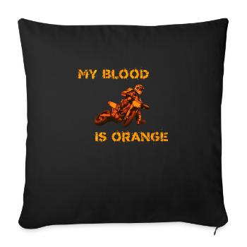 My Blood is Orange - Sofa pillowcase 17,3'' x 17,3'' (45 x 45 cm) - black - Front