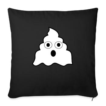 Funny poop spirit - Sofa pillowcase 17,3'' x 17,3'' (45 x 45 cm) - black - Front