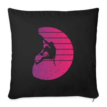 Klettern Retro Style Vintage - Sofakissenbezug 45 x 45 cm - Schwarz - Vorne
