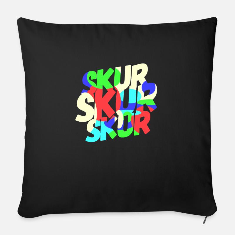 SKUR - Sofakissenbezug 45 x 45 cm - Schwarz