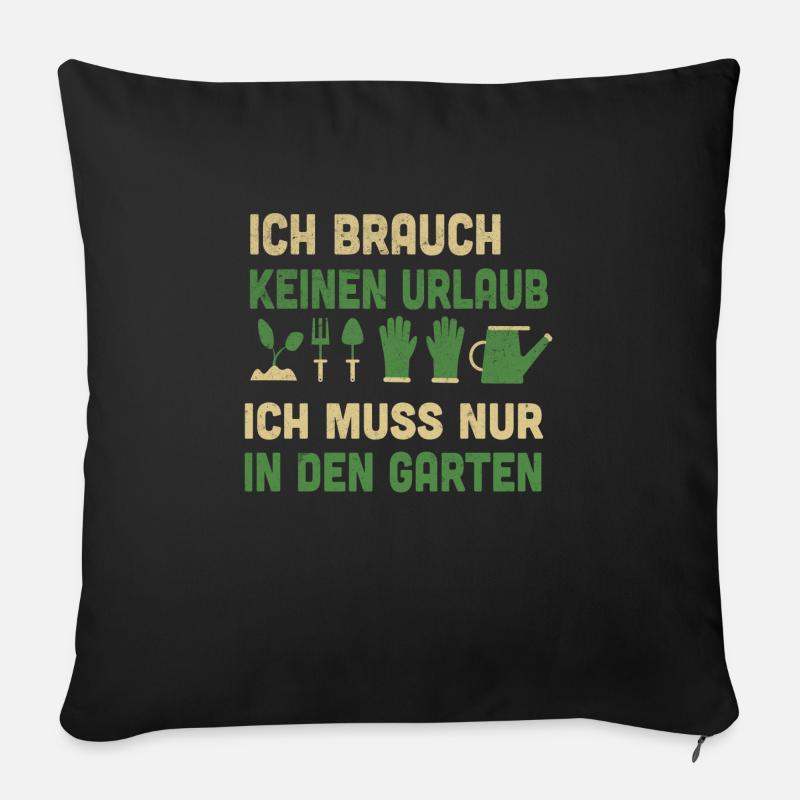 Gärtner Garten Geschenk Gartenarbeit Gartenarbeit - Sofakissenbezug 45 x 45 cm - Schwarz